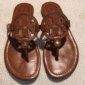 Tory Burch Miller Sandal Brown Sandal Flat Size 7M